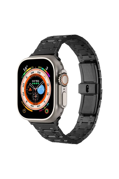 mastersonic Watch 7 45mm Uyumlu KRD-83 Metal MTSC Kordon-Gümüş-Rosegold - Resim 2