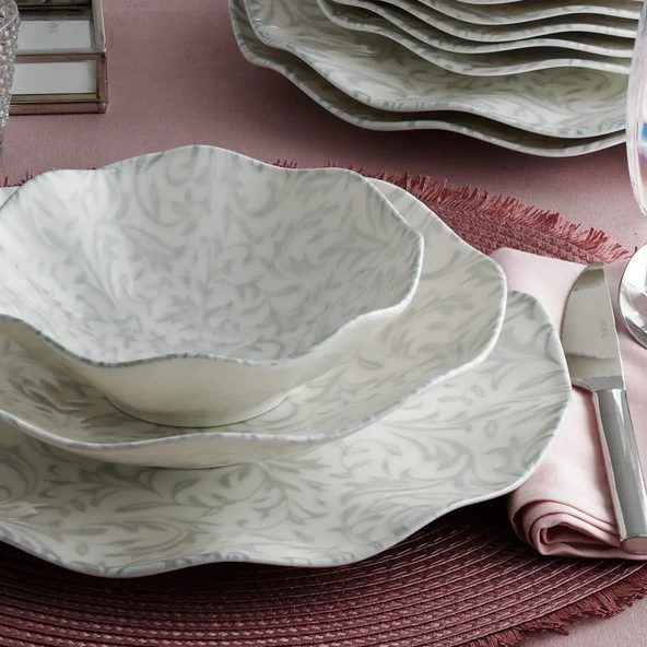 GÜRAL PORSELEN Nesrin 24 Parça 6 Kişilik Yemek Takımı 11287 ürün görseli 1