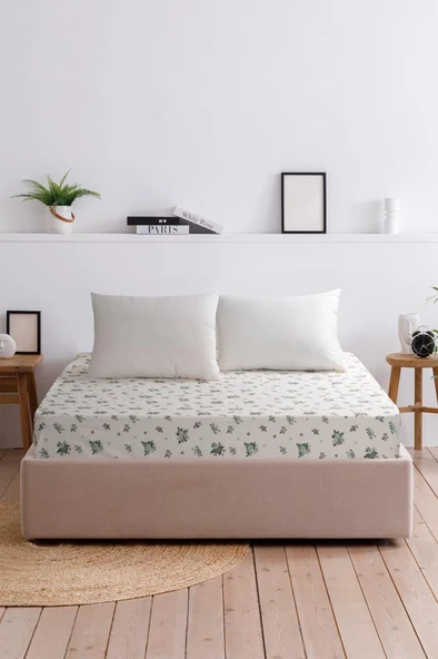 Ranforce Lastikli Çift Kişilik Çarşaf  Lamore Mavi ürün görseli 1