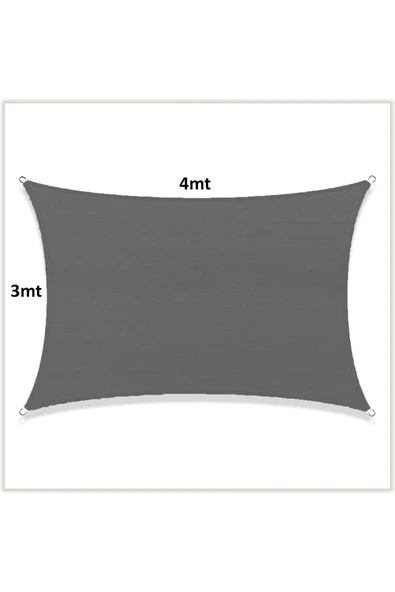 Yıldızhome Sizenelazım Waterproof Gölgelik Oxford Kumaş Antrasit Gri 300 D M² 200 Gram 3x4mt - 3