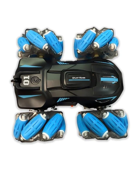 Ctoys 360 Derece Dönen Şarjlı Uzaktan Kumandalı Saatli Araç Mavi G132A - Resim 2