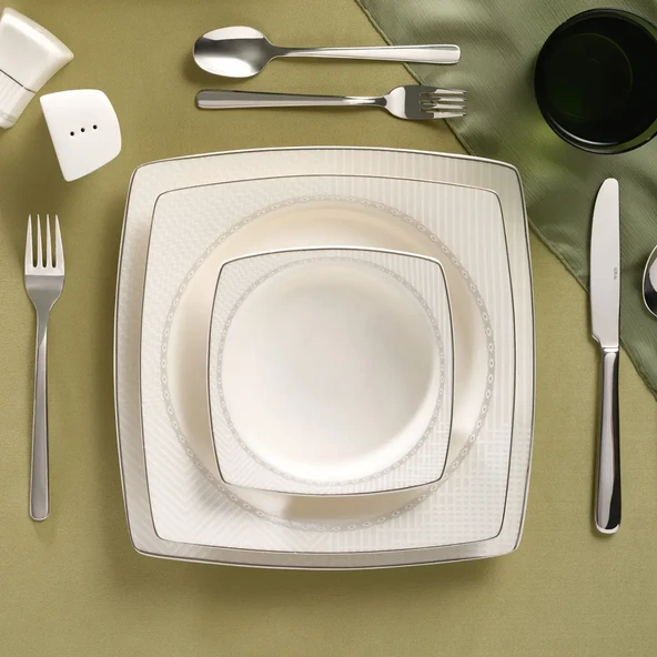 GÜRAL PORSELEN Caroline 30 Parça 6 Kişilik Yemek Takımı 6366 - Resim 3