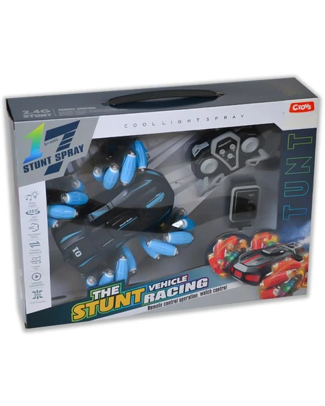 Ctoys 360 Derece Dönen Şarjlı Uzaktan Kumandalı Saatli Araç Mavi G132A ürün görseli 1