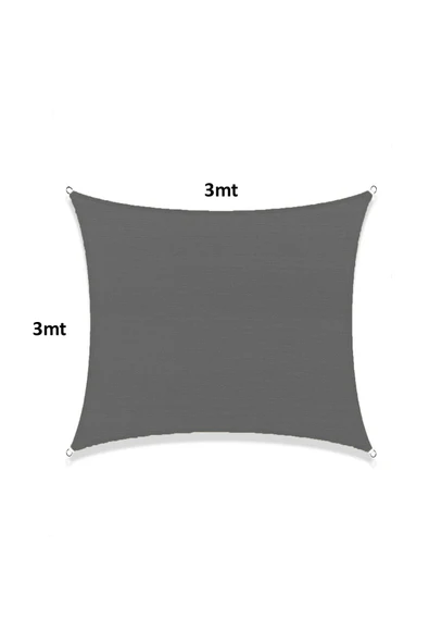 Yıldızhome Sizenelazım Waterproof Gölgelik Oxford Kumaş Antrasit Gri 300 D M² 200 Gram 3x3 mt - 2