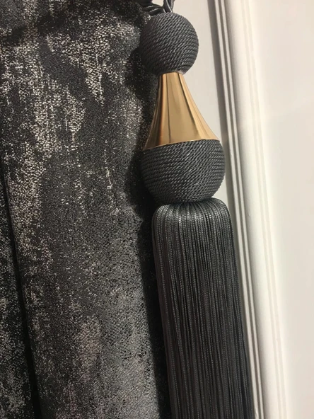 NİVEMESHOME ANTRASİT SAÇAKLI ALTIN APARAT YENİ MODEL TAVAN TOPLAMA BRAÇOL