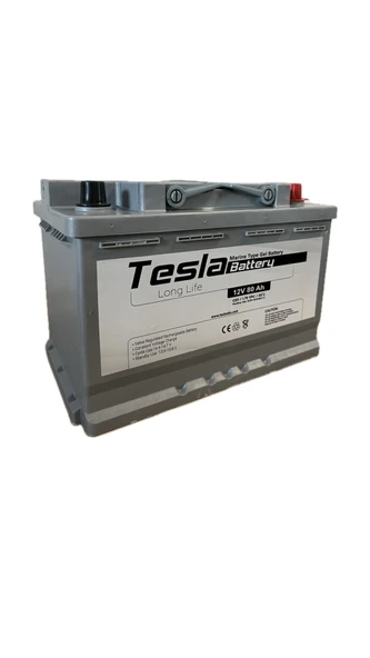 Tesla Akü 12 Volt 80 Amper Ah Marin Jel 800a Cca Marş Akü - 2