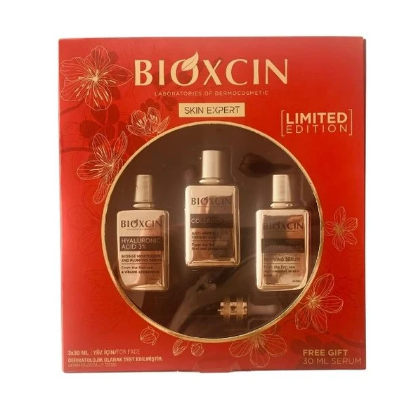 Bioxcin Skin Expert Cildiniz İçin Üçlü Bakım Rutini Canlandırcı 30 ml + Sıkılaştırıcı 30 ml + Nemlendirici 30 ml ürün görseli