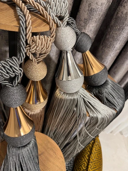 NİVEMESHOME ANTRASİT SAÇAKLI ALTIN APARAT YENİ MODEL TAVAN TOPLAMA BRAÇOL - 4