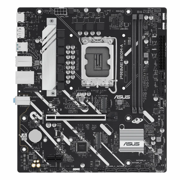Asus Prime H810M-A-CSM DDR5 (6400MHz)OC M.2 HDMI/DP PCIe 4.0 1851P mATX Anakart - Resim 2