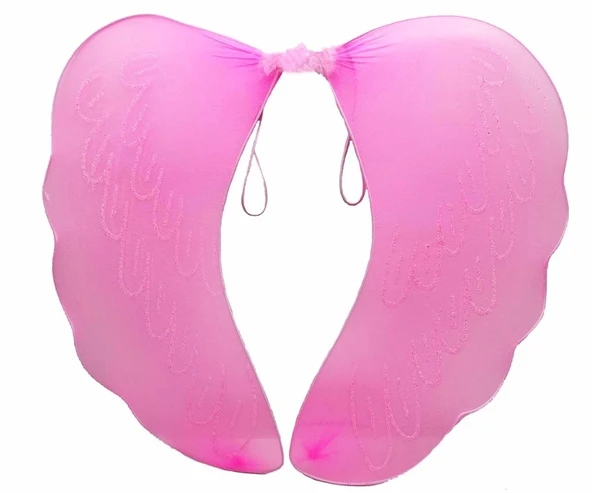 CEYLAN ADAM     Pembe Renk Ortası Pembe Tüylü Tül Peri Kanadı 40x50 cm ürün görseli