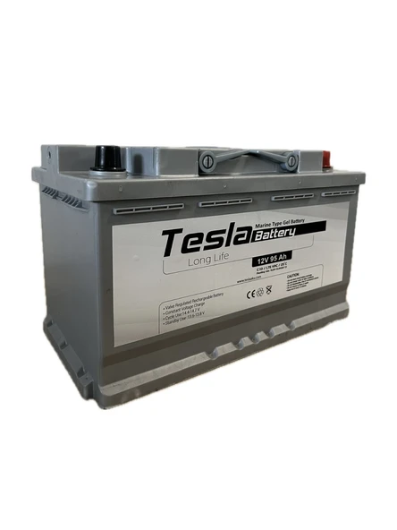 Tesla Akü 12 Volt 95 Amper Ah Marin Jel 850a Cca Marş Akü - 2