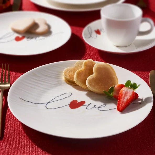 GÜRAL PORSELEN Camelia 4 Parça 25 Cm Servis Tabağı 25071 ürün görseli 1