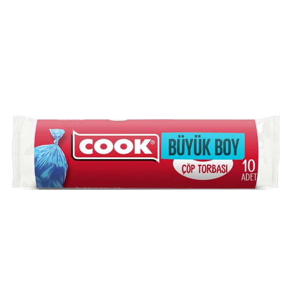 Cook Kokusuz Büyük Boy Çöp Torbası 65X80 cm 10 Lu Rulo - 1