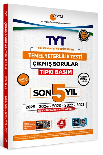 Son 5 yıl TYT Çıkmış Sorular-Tıpkı Basım-Bire Bir ÖSYM-Tamamı Video Çözümlü - Resim 2