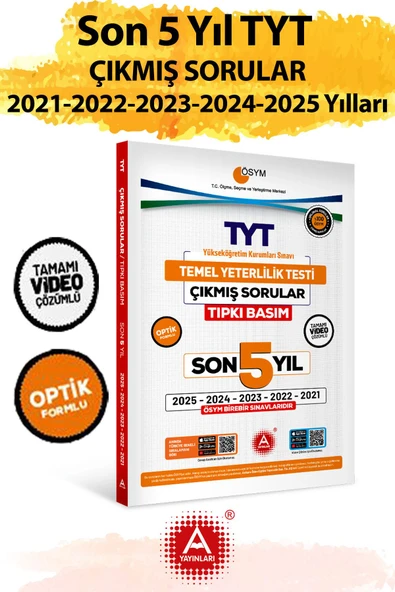 Son 5 yıl TYT Çıkmış Sorular-Tıpkı Basım-Bire Bir ÖSYM-Tamamı Video Çözümlü ürün görseli 1