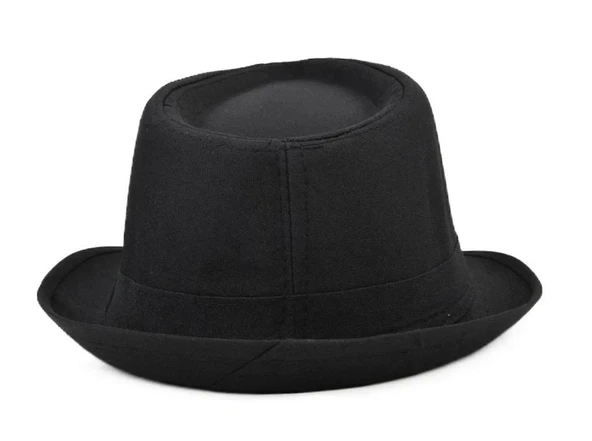 CEYLAN ADAM     Çocuk Boy Siyah Kumaş Fötr Şapka Gösteri Şapkası Michael Jackson Şapkası 54 No - Resim 3