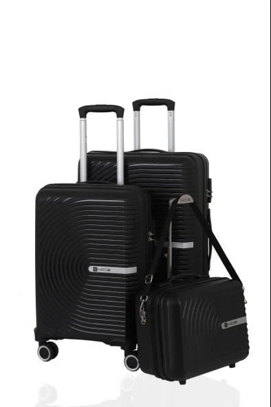 Mçs Polipropilen 3'lü Valiz Seti Orta & Kabin & Makyaj V374