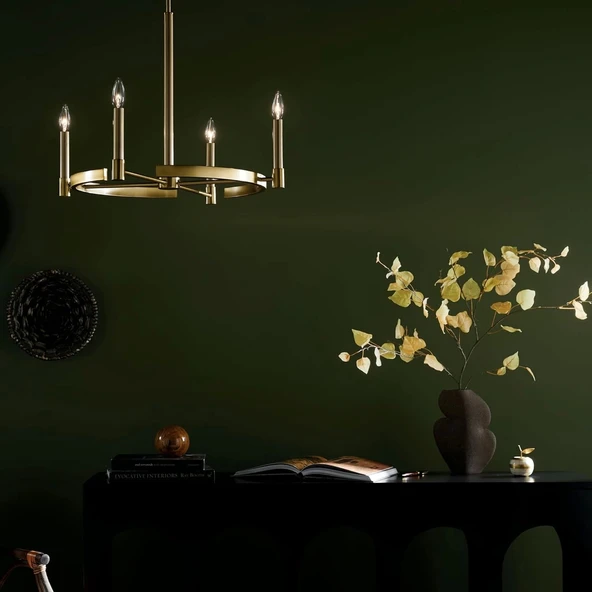 Tolaa Pirinç Eskitme 4'lü Sarkıt Avize - 4