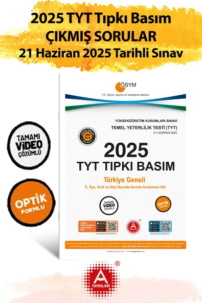2025 TYT Çıkmış Sorular-Tıpkı Basım-Bire Bir ÖSYM-21 Haziran 2025 Tarihli Sınav - Resim 2