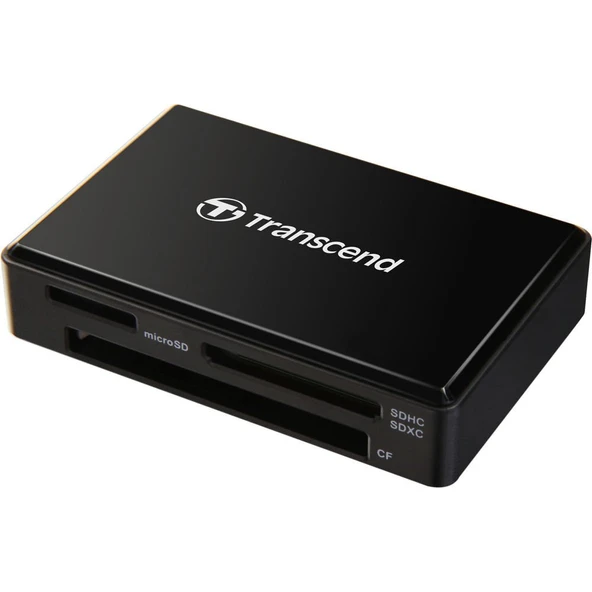 Transcend RDF8 USB 3.1 Gen1 SD/MicroSD/CF Kart Okuyucu (Siyah)