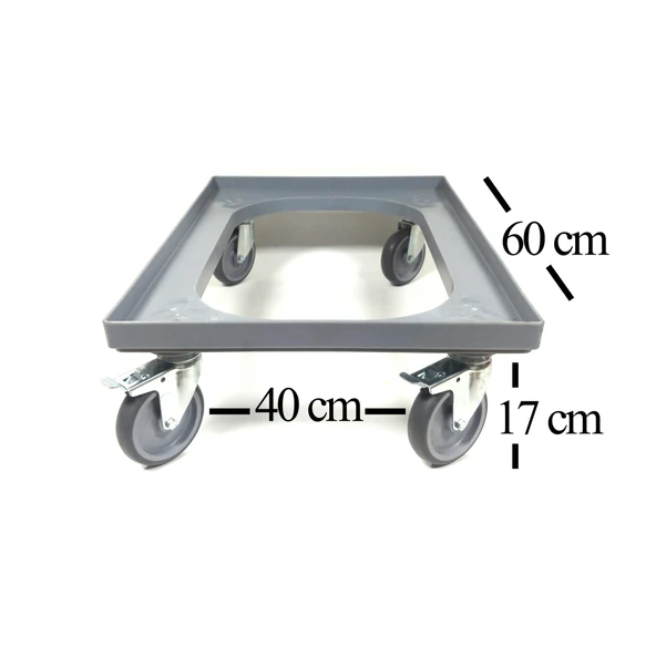 Balatlı Yükçek Taşıma Arabası 100 Kg. Kapasiteli 60x40 cm. - Resim 2