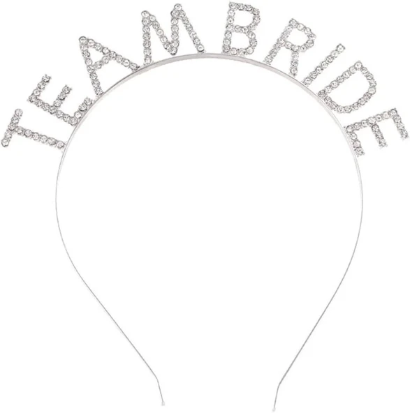 CEYLAN ADAM     Gümüş Kaplama Kristal Taşlı Team Bride Taç 16x17 cm - Resim 2