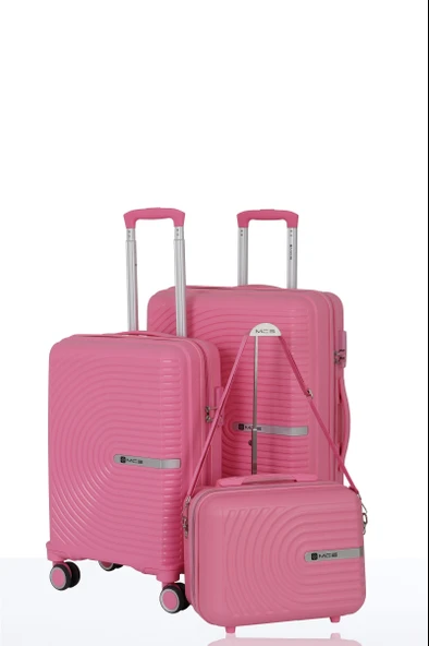 Mçs Polipropilen 3'lü Valiz Seti Orta & Kabin & Makyaj V374 - 12