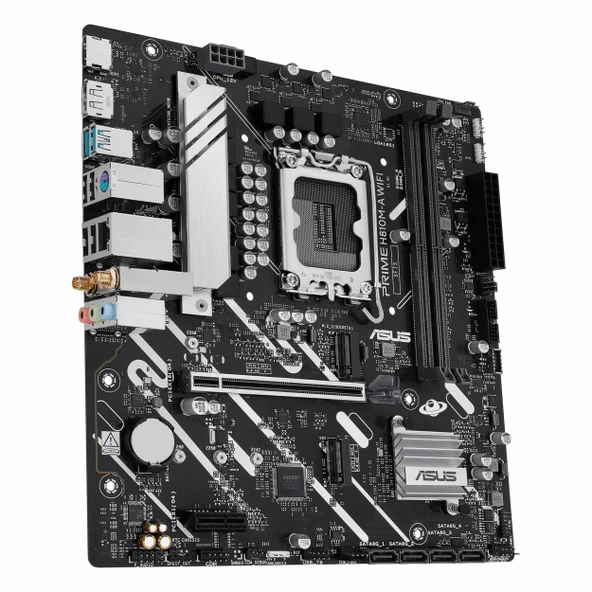 Asus Prime H810M-A WiFi DDR5 (6400MHz)OC M.2 HDMI/DP PCIe 4.0 1851P mATX Anakart - Resim 3