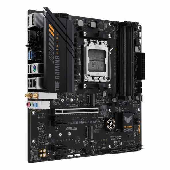 Asus TUF Gaming A620M-Plus WiFi DDR5 (7600MHz)OC M.2 HDMI/DP PCIe 4.0 AM5 mATX Anakart - Resim 3