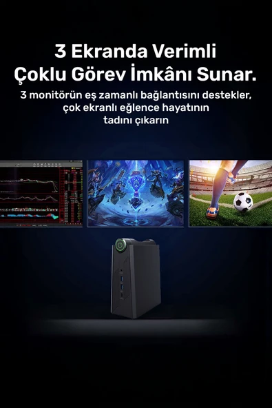 RaXius Momentum DS-R9.69HX026 Ryzen9 6900HX 32GB 512SSD W11P Mini PC - Resim 5