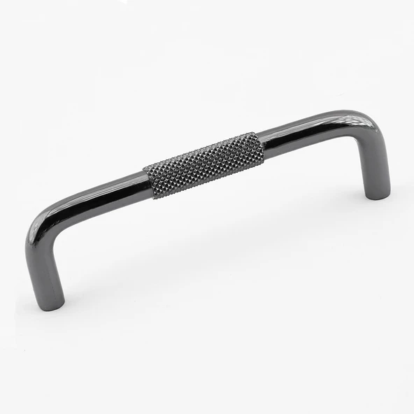 Tırtıklı Füme Metal Kulp 128 mm 12.8 cm Mobilya Çekmece Dolap Dolabı Modern Kapak Kulpları - Resim 4