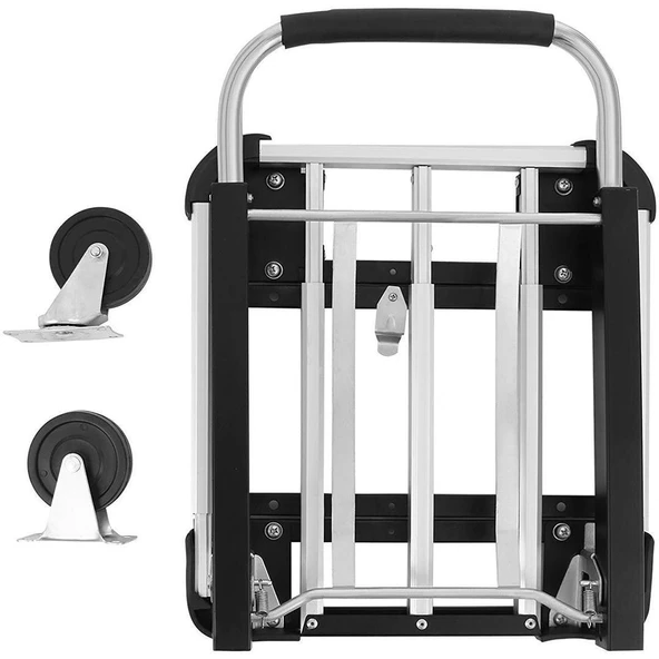 Balatlı Ayarlanabilir Tablalı Paket ve Koli Taşıma Arabası 150 Kg. Kapasiteli AT150A - 6