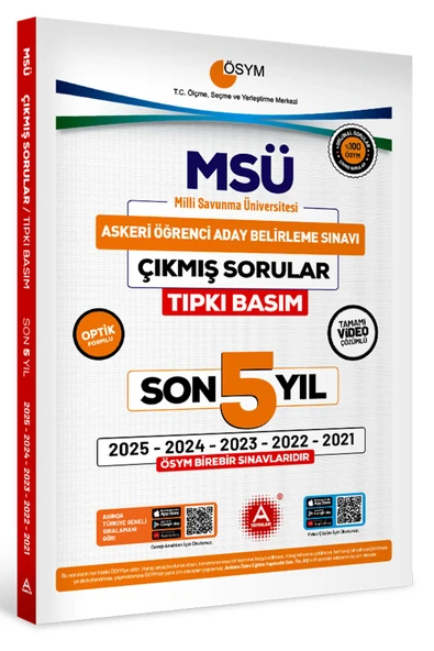 Son 5 yıl MSÜ Çıkmış Sorular-Tıpkı Basım-Bire Bir ÖSYM-Tamamı Video Çözümlü - Resim 2