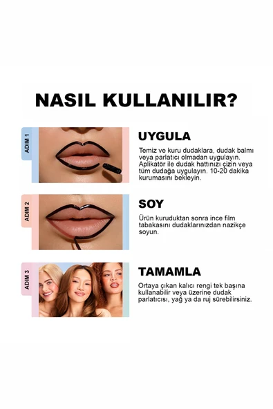 Sacheu Lip Liner Stay-n Soyulabilir Uzun Süre Kalıcı Dudak Çizgisi Belirginleştirici 06 Coreal 3.5ML - 8