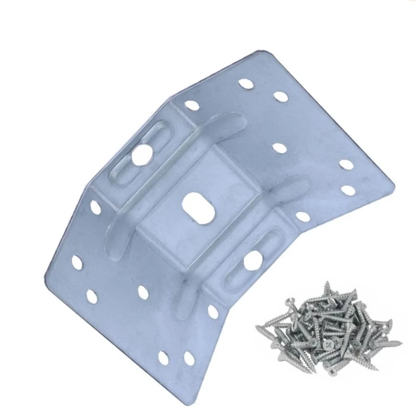 Masa Mobilya Ayak Köşe Bağlantı Birleştirme Sacı Demiri 135° (4 ADET) - Resim 3