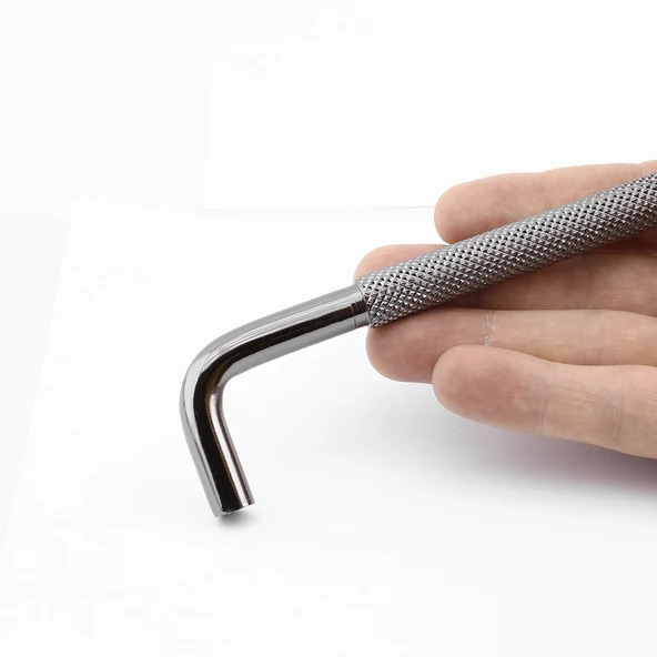 Tırtıklı Füme Metal Kulp 128 mm 12.8 cm Mobilya Çekmece Dolap Dolabı Modern Kapak Kulpları - Resim 3