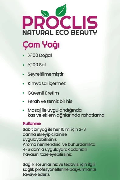 PROCLİS Çam Yağı, %100 Doğal Uçucu Yağ, Pine Oil 10 ml Sprey Başlıklı - 5