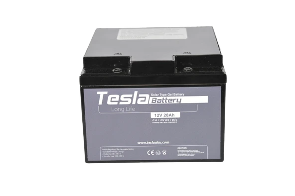 TESLA 12V 28AH SOLAR JEL AKÜ (YENİ ÜRETİM) - 3