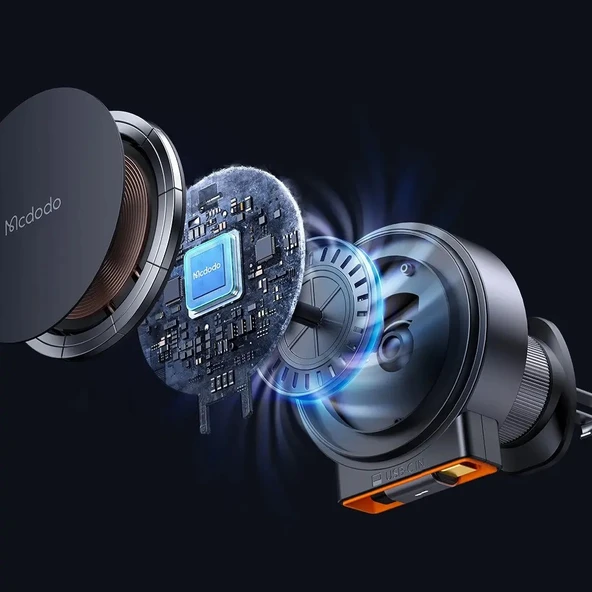 Mcdodo CH-0090 15W Qi2 Kablosuz Geri Çekilebilir Kablolu Telefon Tutucu - Resim 4