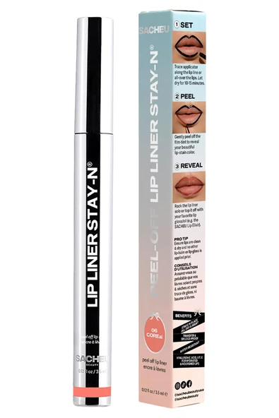 Sacheu Lip Liner Stay-n Soyulabilir Uzun Süre Kalıcı Dudak Çizgisi Belirginleştirici 06 Coreal 3.5ML - 3