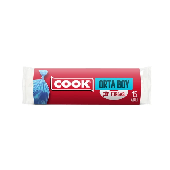 Cook Kokusuz Orta Boy Çöp Torbası 55X60 cm 15 Li Rulo