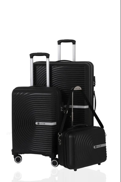 Mçs Polipropilen 3'lü Valiz Seti Büyük & Kabin & Makyaj V374