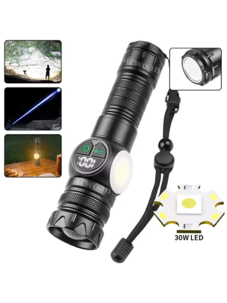Güçlü Led El Feneri Yüksek Güç Işık Şarj Edilebilir Taktik El Feneri Kamp - 3