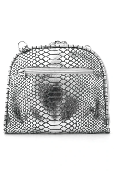 Gümüş Parlak Çift Ebat Portatif Alışveriş Çantası - Resim 2