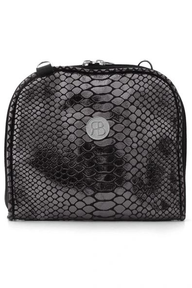 Siyah Antrasit Desenli Çift Ebat Portatif Alışveriş Çantası ürün görseli