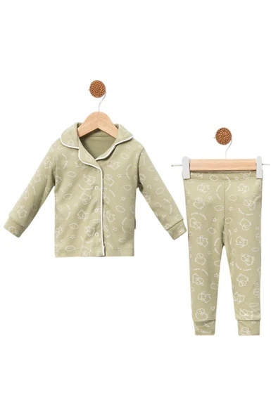 Celira Yeşil Pijama Takımı 6 Ay,9 Ay,12 Ay Erkek Bebek - 2