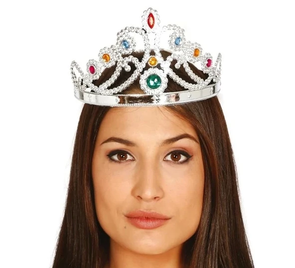 CEYLAN ADAM   GümüşRenkPlastikPrensesTacıKraliçeTacı60cm - Resim 5