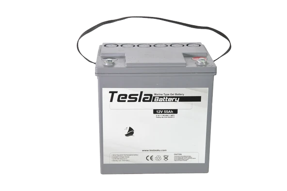 TESLA 12V 55AH MARİN JEL AKÜ (YENİ ÜRETİM)