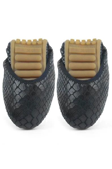 Siyah Desenli Katlanabilir Kadın Babet - Resim 5