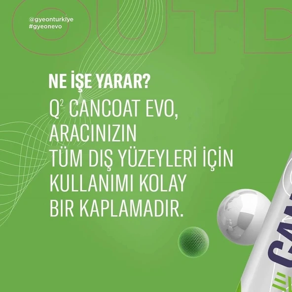 GYEON Q² CanCoat EVO Hidrofobik Nano Seramik Kaplama Seti - 200 ml - 9H Oto Boya Koruma-Su İtici - 5